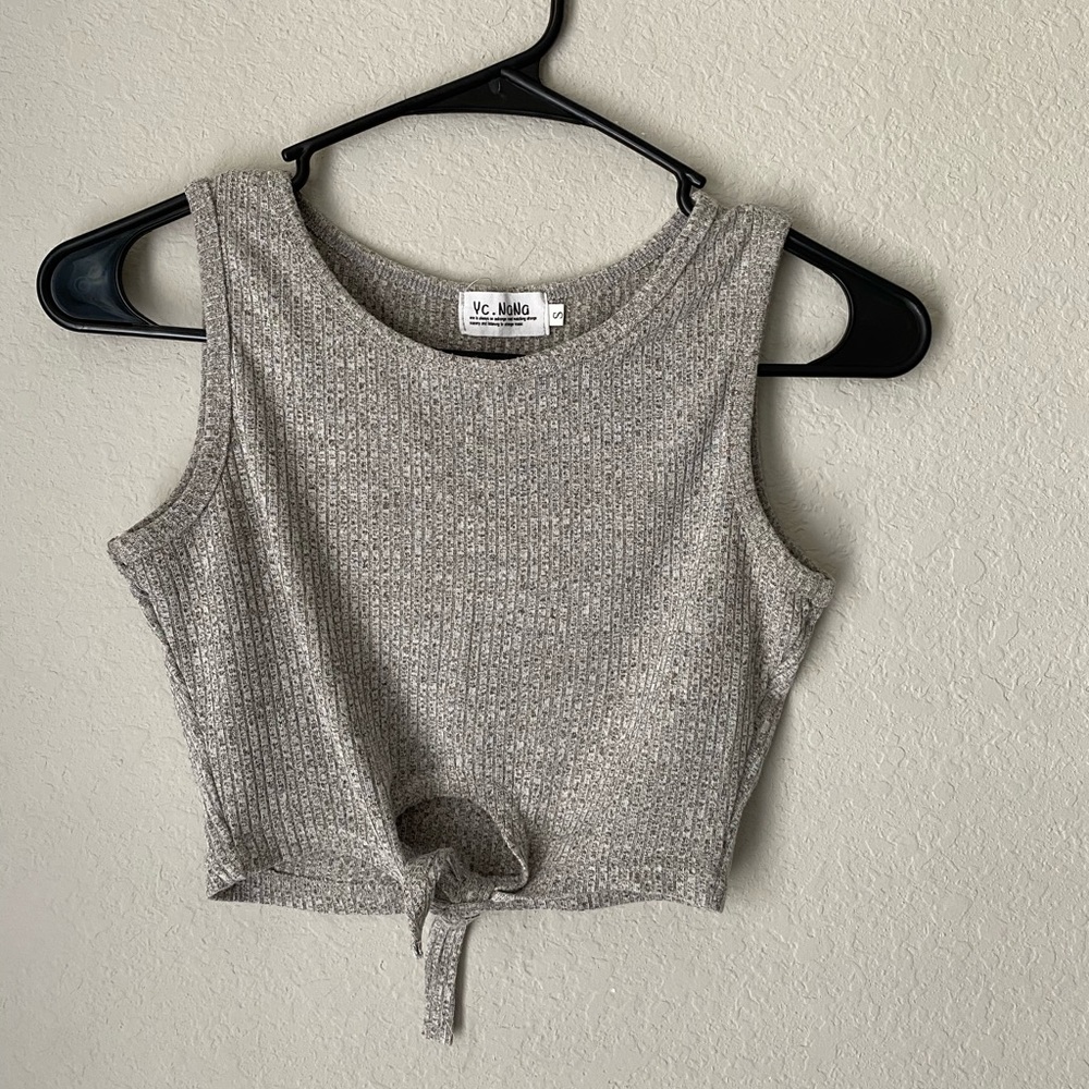 Grey crop top